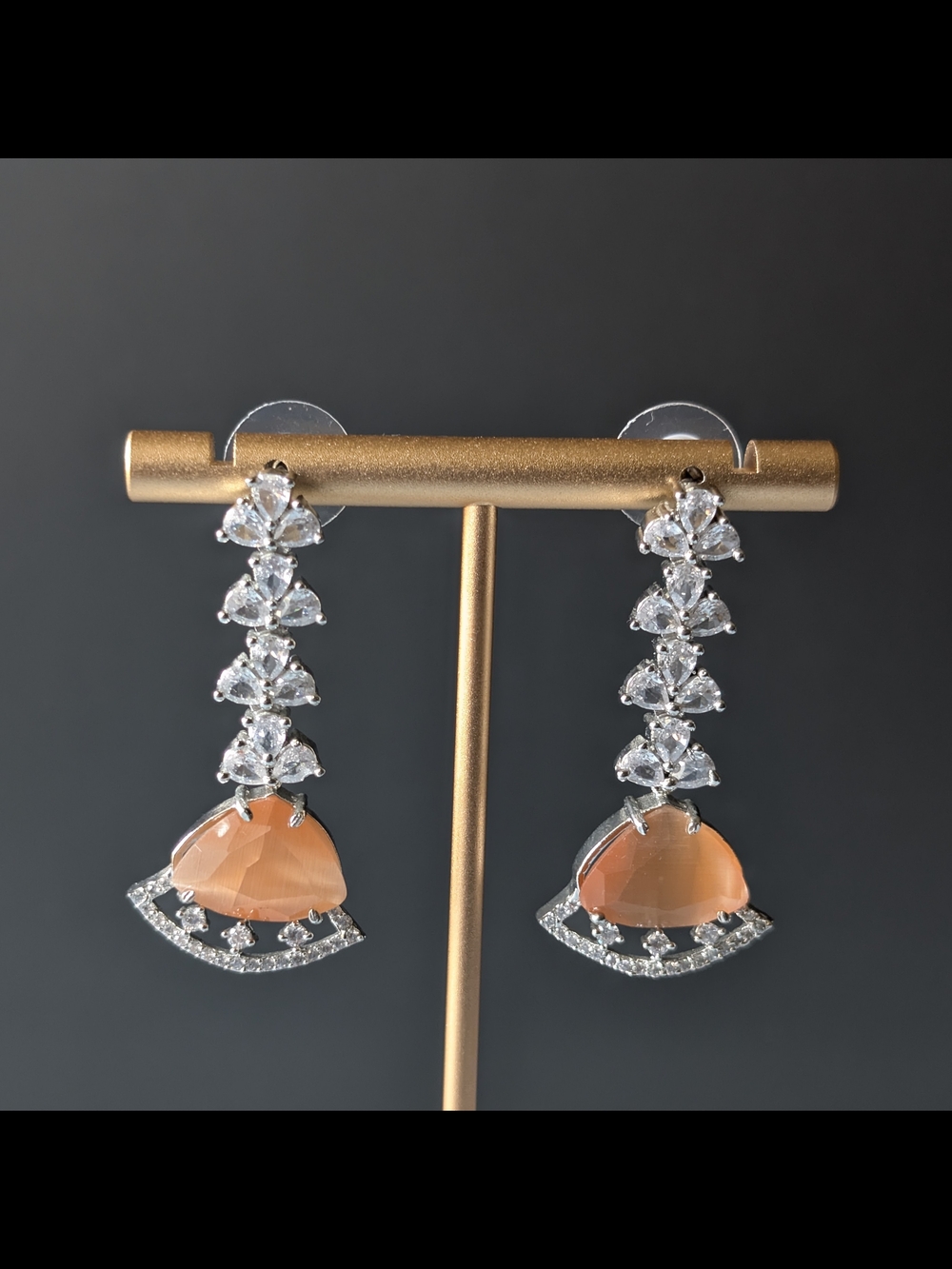 Elegant Orange Drop Earrings